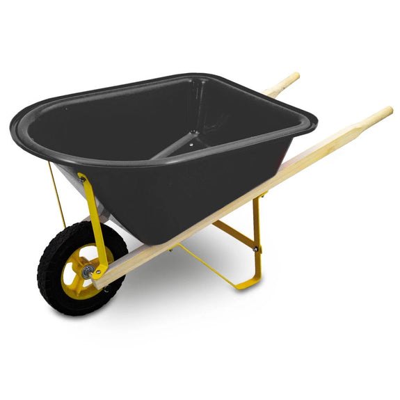 Kinderkruiwagen zwart voor tuin en zandbak - Afbeelding 1