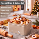 Koektrommelset 3-delig met hartjesmotief