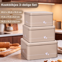 Koektrommelset 3-delig met hartjesmotief