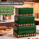 Koektrommelset 3-delig met kerstmotief