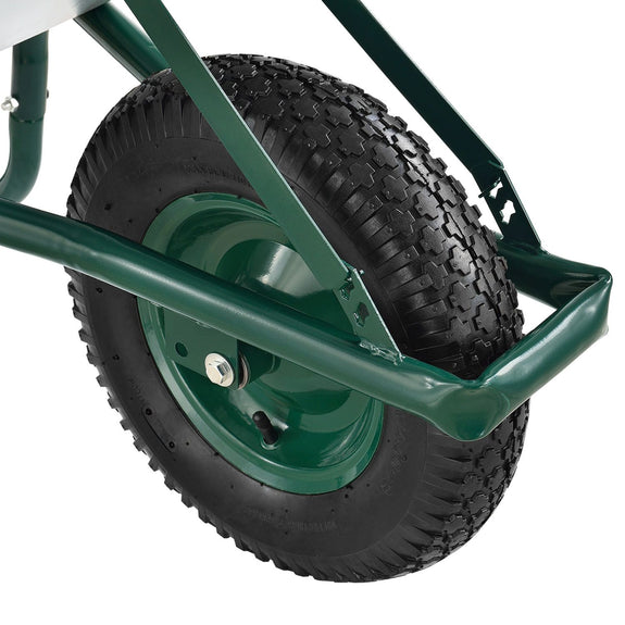 Kruiwagen 100 Liter - Luchtbanden - Zilver - Max. 210 KG - Afbeelding 3