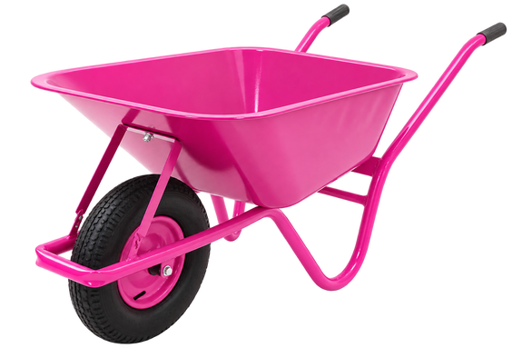 Kruiwagen 100 Liter Roze – Draagvermogen 250 kg - Afbeelding 1