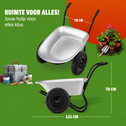 Kruiwagen met 2 luchtbanden - 100 liter - 150 kg