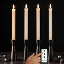 LED dinerkaarsen 22,5 cm crème – 4 stuks met afstandsbediening