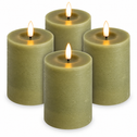 LED kaarsen 10 cm groen – 4 stuks met afstandsbediening