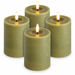 LED kaarsen 10 cm groen – 4 stuks met afstandsbediening