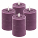 LED kaarsen 10 cm paars – 4 stuks met afstandsbediening