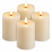 LED kaarsen 10 cm wit – 4 stuks met afstandsbediening