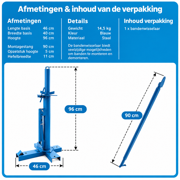 Mechanisch bandenmontageapparaat voor auto en motor - Afbeelding 5