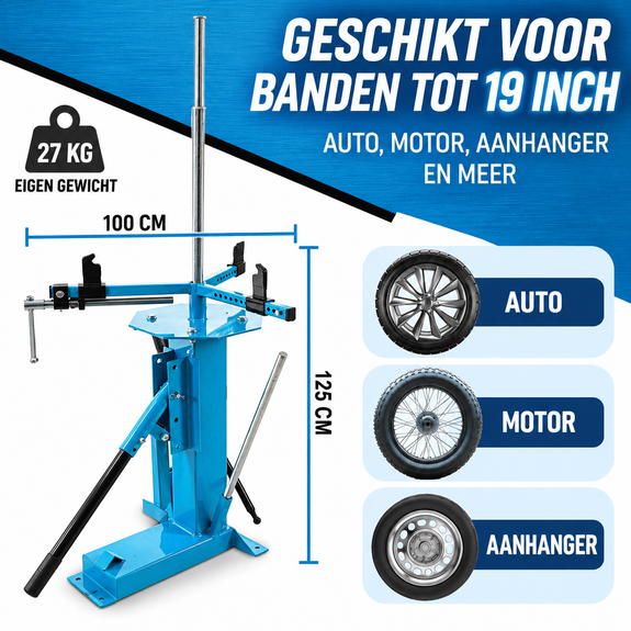 Mechanische bandenverwisselaar 4-19 inch voor autobanden - Afbeelding 4