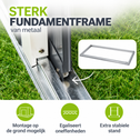 Metalen Gereedschapsschuur / Tuinschuur / Berging - Incl. funderingsframe - Donkergrijs