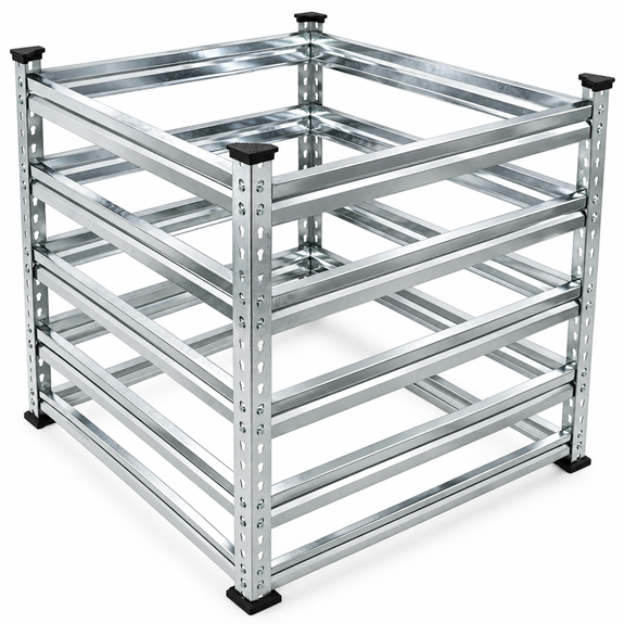 Metalen compostbak 1339 liter – 120 x 120 x 93 cm - Afbeelding 1