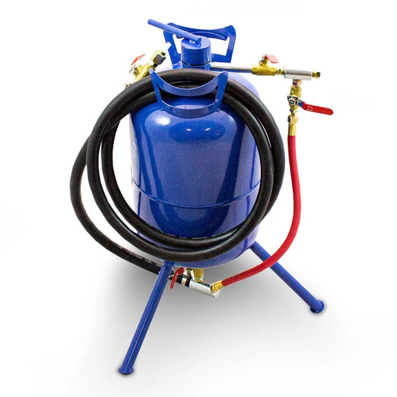 Mobiel zandstraalapparaat 19 liter met 2,5 m slang - Afbeelding 2