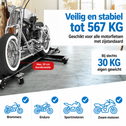 Motorfiets rangeerhulp 567 kg met zijstandaard – zwart