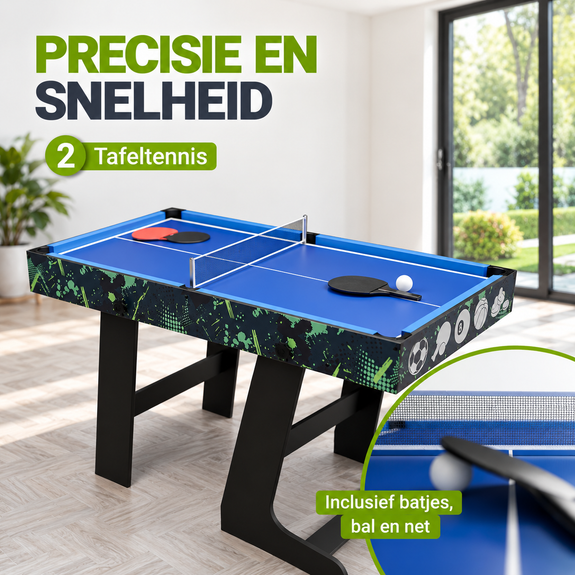 Multi-Speeltafel 5 in 1 - 104 x 58 x 73 cm - Afbeelding 4