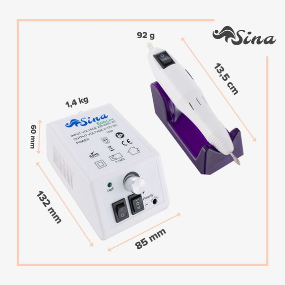 Professionele Freesmachine Manicure Pedicure Nagelfrees Nagels Design Grijs - Afbeelding 2