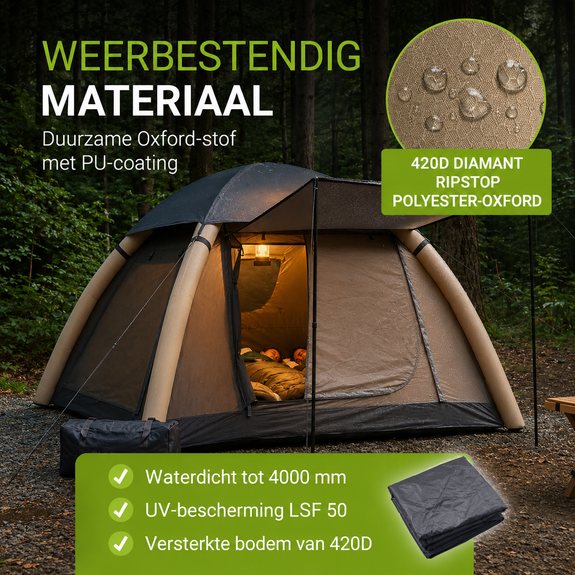 Opblaasbare campingtent voor 1-3 personen - Afbeelding 3