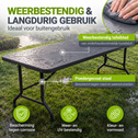 Tuintafel - Opklapbaar - 180 x 74 x 74 cm - Grijs