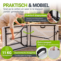 Opklapbare tuintafel 180 x 74 x 74 cm wit