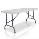 Opklapbare tuintafel 180 x 74 x 74 cm wit