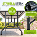 Opklapbare tuintafel 180 x 74 x 74 cm wit