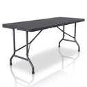 Tuintafel - Opklapbaar - 180 x 74 x 74 cm - Zwart
