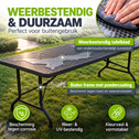 Tuintafel - Opklapbaar - 180 x 74 x 74 cm - Zwart