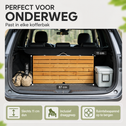 Opvouwbare campingtafel met 4 zitplaatsen - houtlook