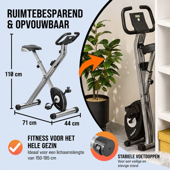Opvouwbare hometrainer Eagle 2 - Afbeelding 3