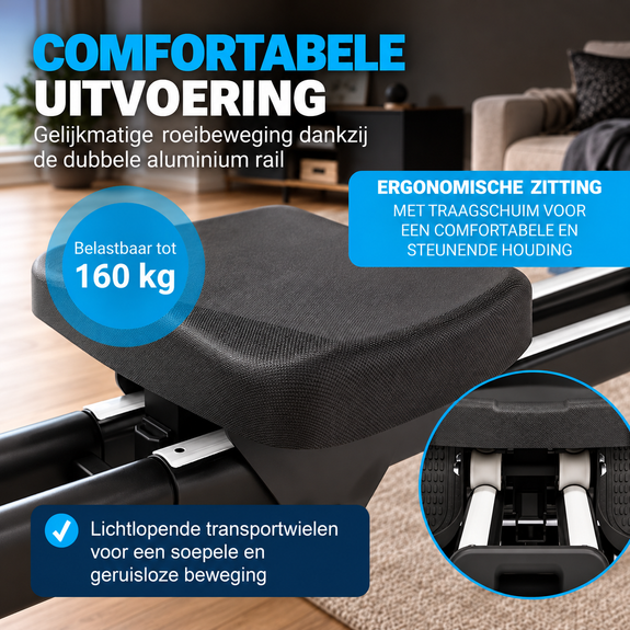 Opvouwbare roeimachine met 16 weerstandsniveaus - Afbeelding 3