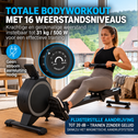 Opvouwbare roeimachine met 16 weerstandsniveaus