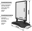 Klantenstopper, reclamebord, stoepbord in zwart