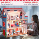 Houten Poppenhuis - 76 x 30 x 82 cm - Incl. meubels
