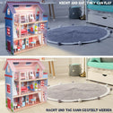 Houten Poppenhuis - 76 x 30 x 82 cm - Incl. meubels