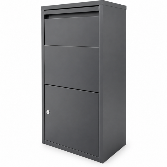 Pakketbrievenbus XL grijs 82 x 44 x 22 cm afsluitbaar - Afbeelding 1