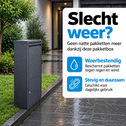 Pakketbrievenbus XL grijs 82 x 44 x 22 cm afsluitbaar