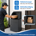 Pakketbrievenbus grijs 54 x 45 x 35 cm afsluitbaar