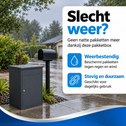 Pakketbrievenbus grijs 54 x 45 x 35 cm afsluitbaar