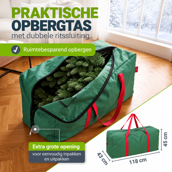 Kunstkerstboom 220 cm groen – maat XL - Afbeelding 6