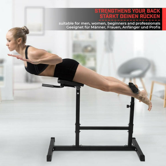 rugtrainer buikspiertrainer in zwart - Afbeelding 2