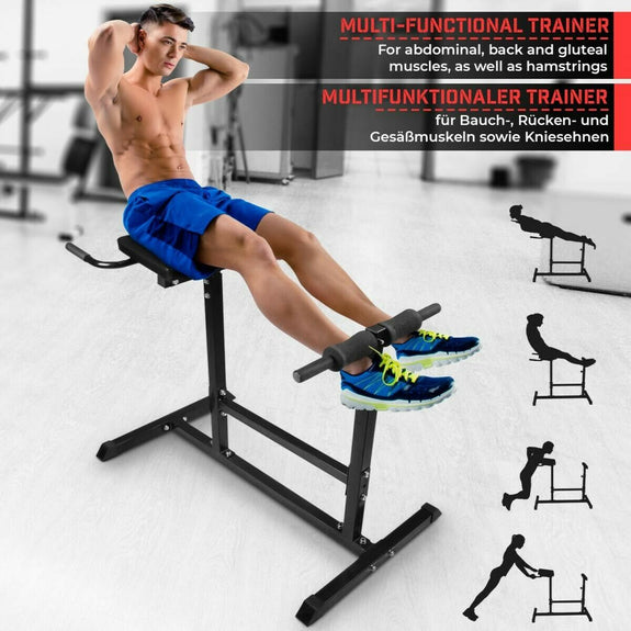 rugtrainer buikspiertrainer in zwart - Afbeelding 3