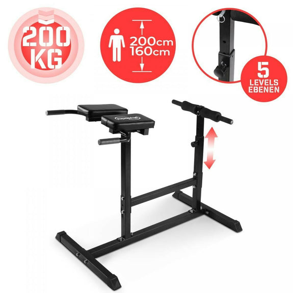 rugtrainer buikspiertrainer in zwart - Afbeelding 1