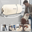 Reisdeken 150 x 200 cm beige – 2-in-1 deken en kussen