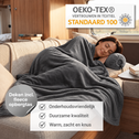 Reisdeken 150 x 200 cm grijs – 2-in-1 deken en kussen