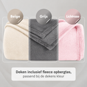 Reisdeken 150 x 200 cm grijs – 2-in-1 deken en kussen
