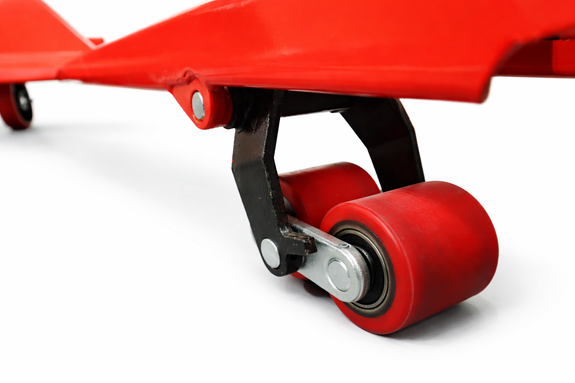 Pompwagen / Palletwagen - Max. 3000kg - Rood - Voor industriële pallets - Afbeelding 4