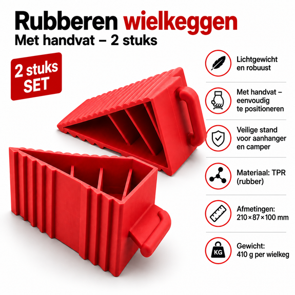 Wielkeggen - Rubber - 2 stuks - Voor Auto en Aanhanger - Afbeelding 4
