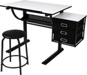 Schrijftafel - tekentafel - werktafel - belasting tot 60 kg - met kruk
