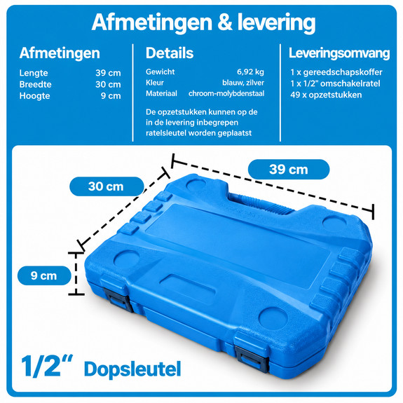 Schokdemper gereedschapset 50-delig voor veerpoot en toplager - Afbeelding 5