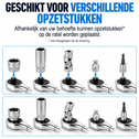 Telescopische ratelset 3-delig – 1/4 3/8 en 1/2 inch